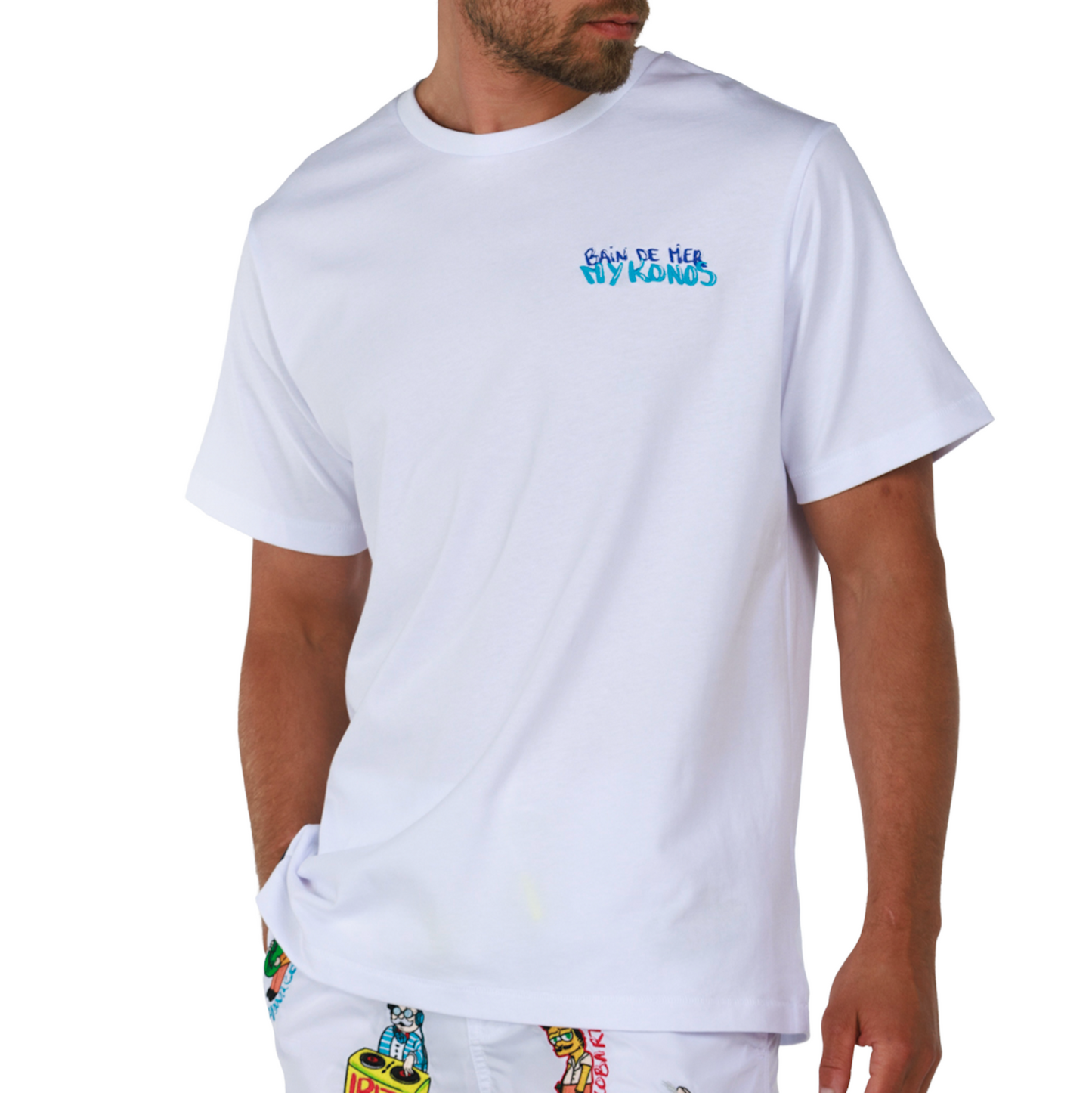 ALLARD WHITE | Mens Cotton Oversized T-Shirt BDM MYKONOS