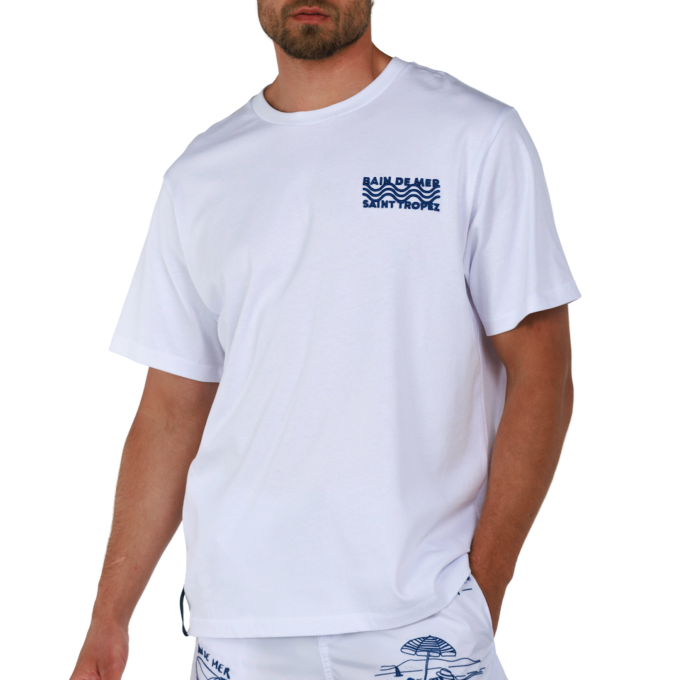 ALLARD WHITE | Mens Cotton Oversized T-Shirt BDM OFFSHORE
