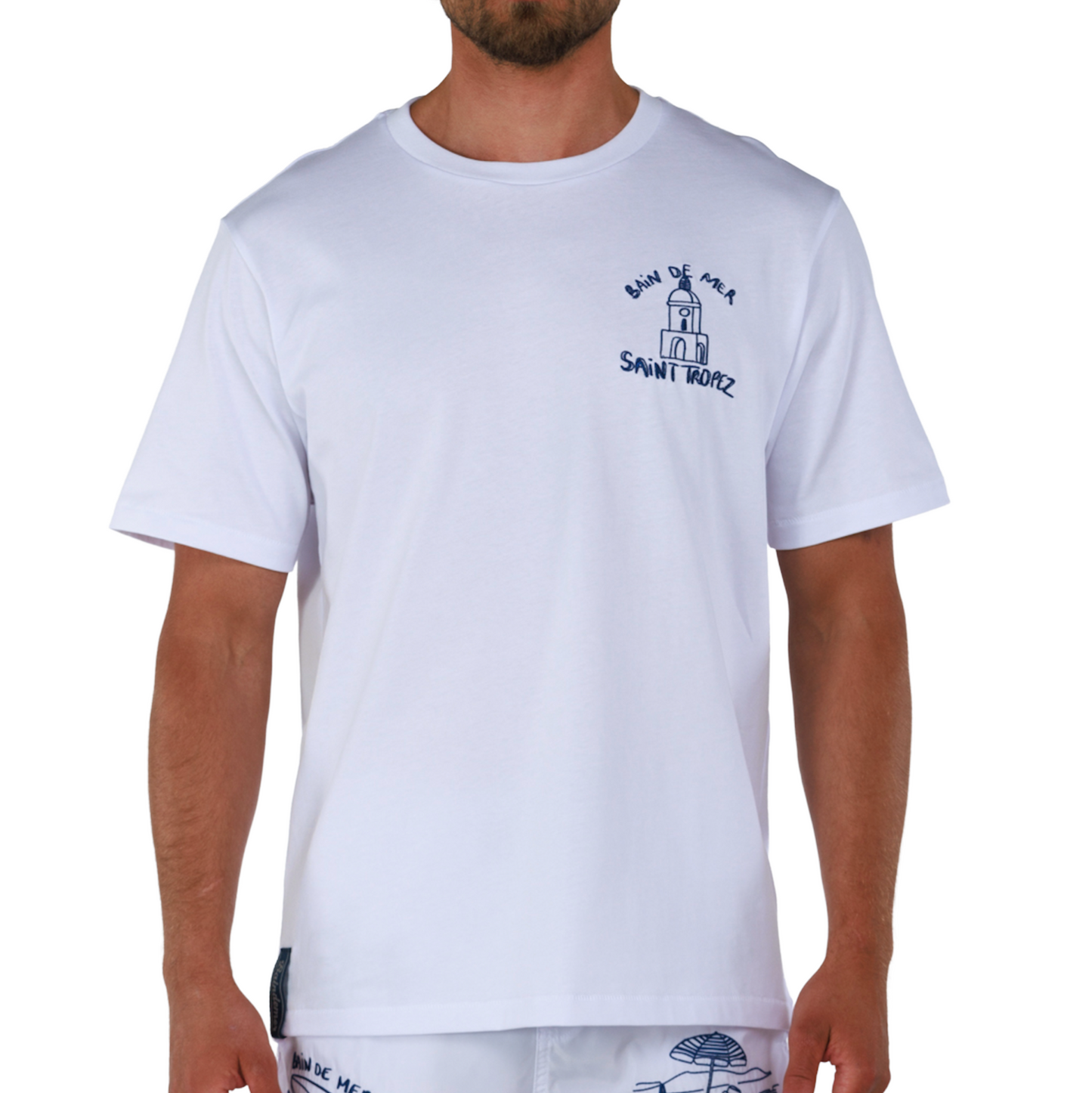 ALLARD WHITE | Mens Cotton Oversized T-Shirt BDM SAINT TROPEZ