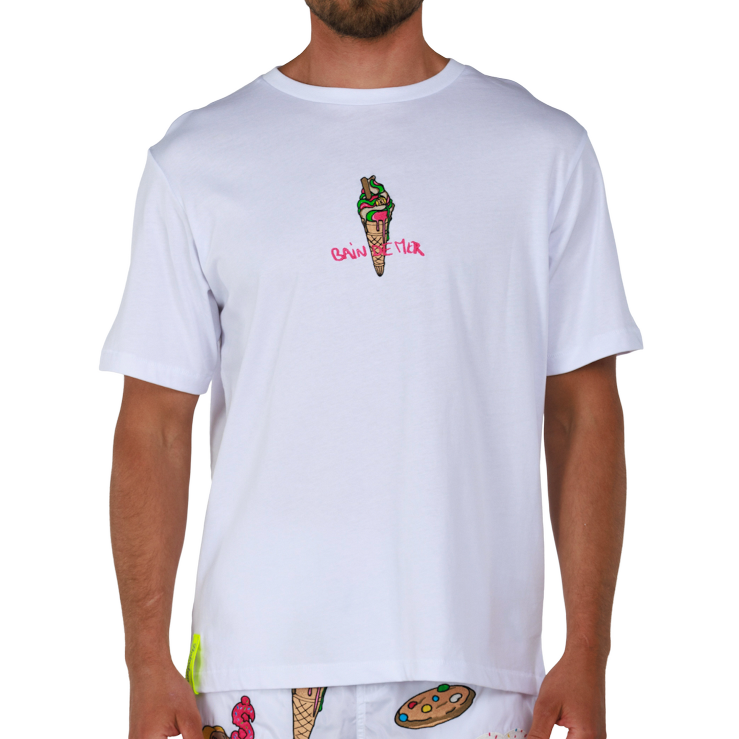 ALLARD WHITE | Mens Cotton Oversized T-Shirt CANDYLAND