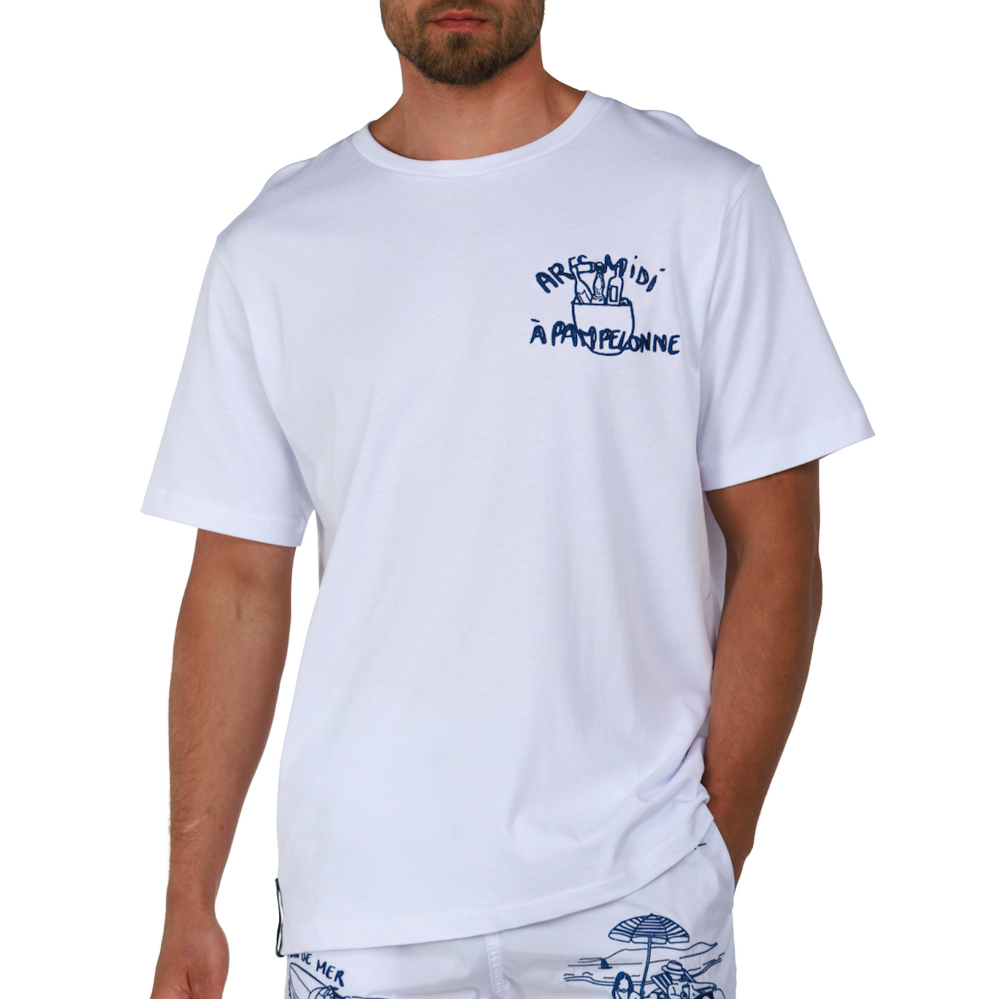 ALLARD WHITE | Mens Cotton Oversized T-Shirt PAMPELONNE
