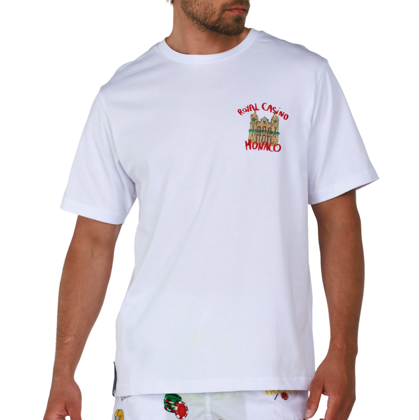 ALLARD WHITE | Mens Cotton Oversized T-Shirt ROYAL CASINO
