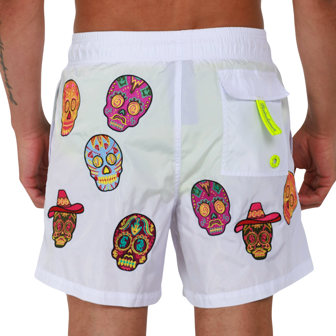 SALIN WHITE | Mens Swimwear BDM SKULL AO