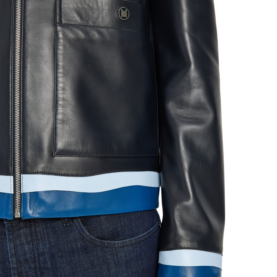Leather Jacket 70 | NAVY BLUE