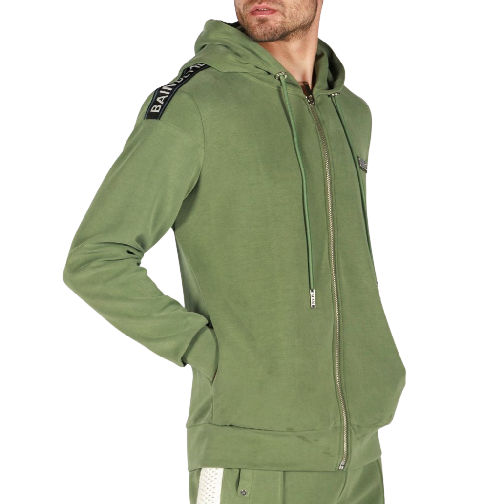 MILITARY GREEN | Mens Miami Zip Hoodie