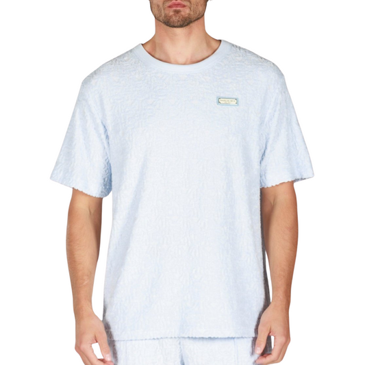 SKY BLUE | Oversized Monogram T-shirt