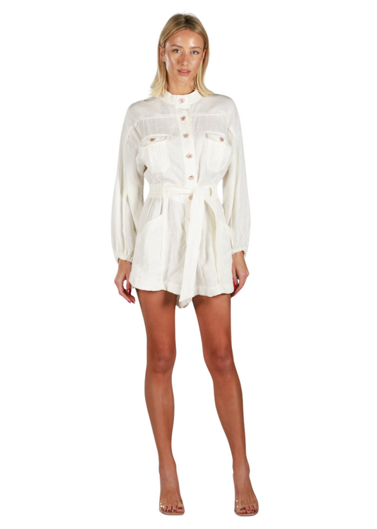 MONIKA NATURAL WHITE | Women Jumpsuit