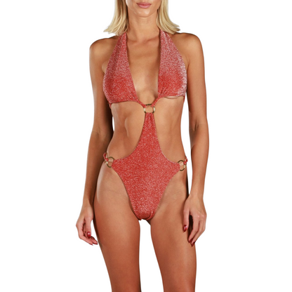 EVA SPARKLE CHOCO | One-piece Swimsuit