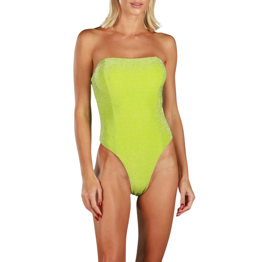 HANNA SPARKLE LIME | One-piece Swimsuit