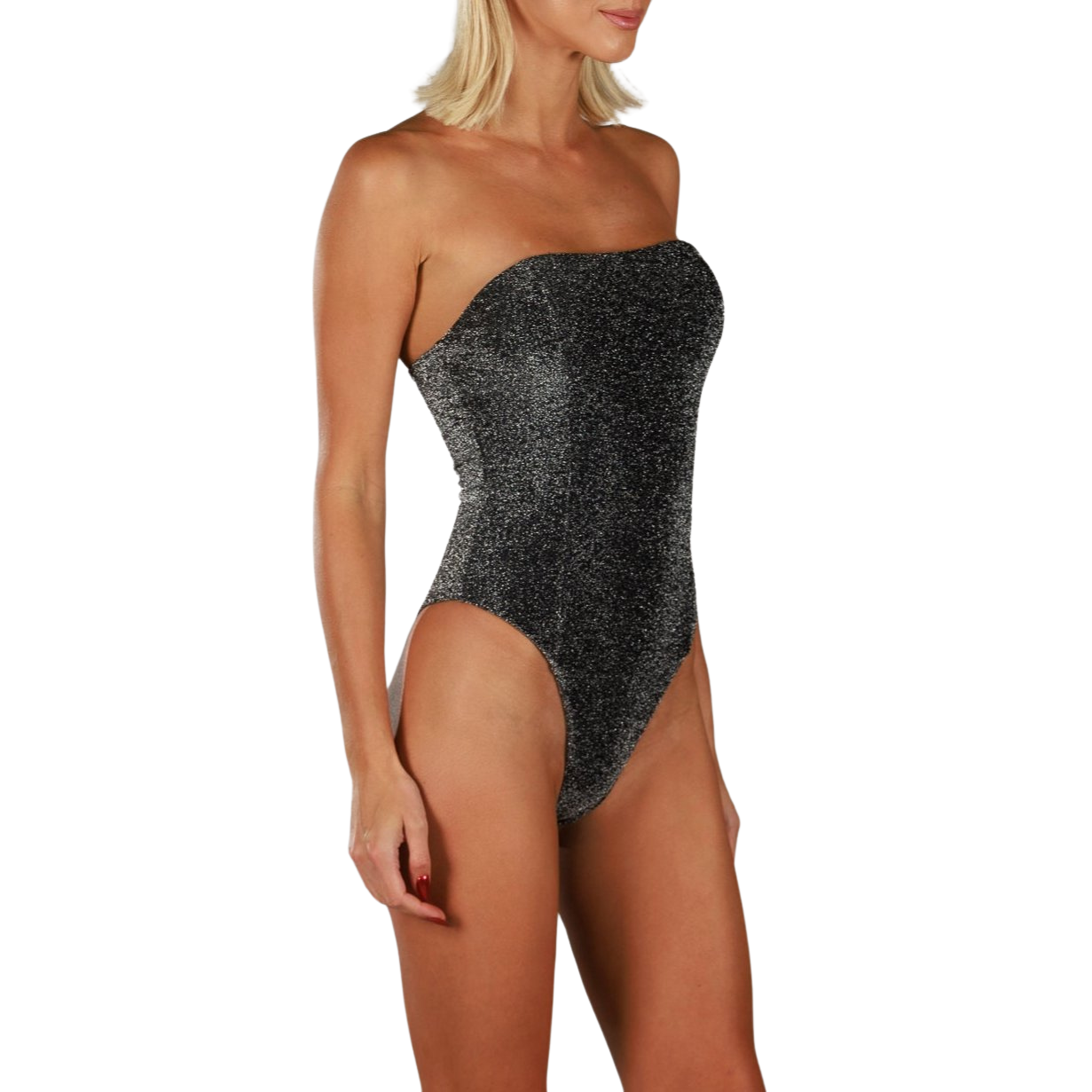 HANNA SPARKLE BLACK | One-piece Swimsuit