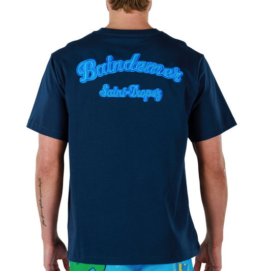 ALLARD NAVY BLUE | Mens Cotton Oversized T-Shirt BDM CLASSIC