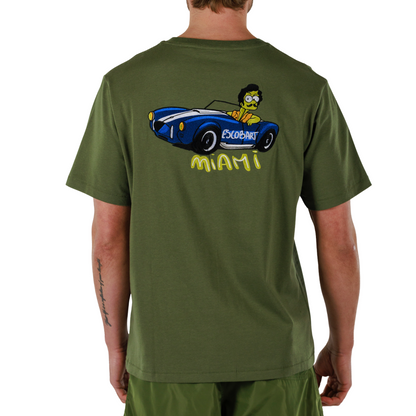 ALLARD MILITARY GREEN | Mens Cotton Oversized T-Shirt BDM MIAMI
