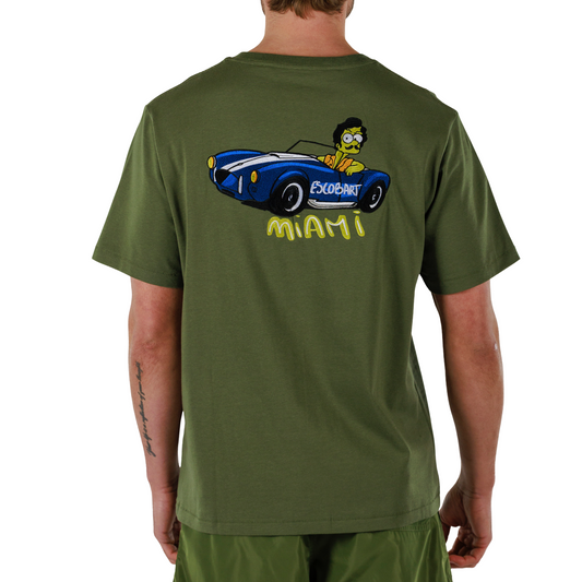 ALLARD MILITARY GREEN | Mens Cotton Oversized T-Shirt BDM MIAMI