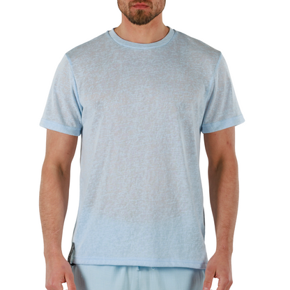 SKY BLUE | Mens Linen T-shirt