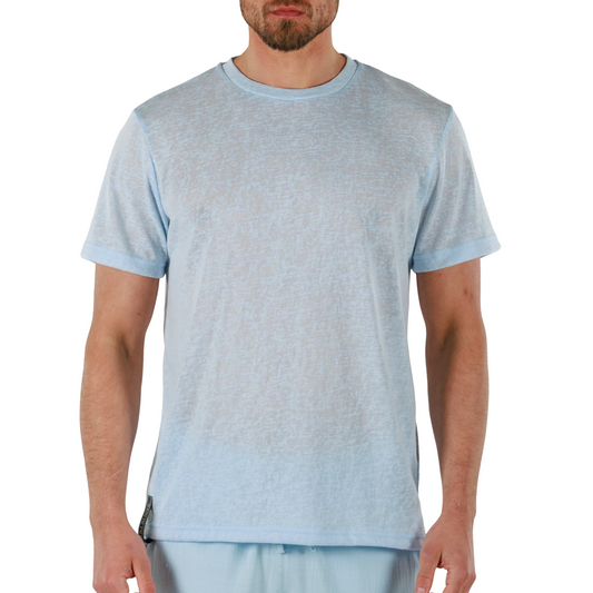 SKY BLUE | Mens Linen T-shirt