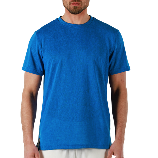 REGATTA BLUE | Mens Linen T-shirt
