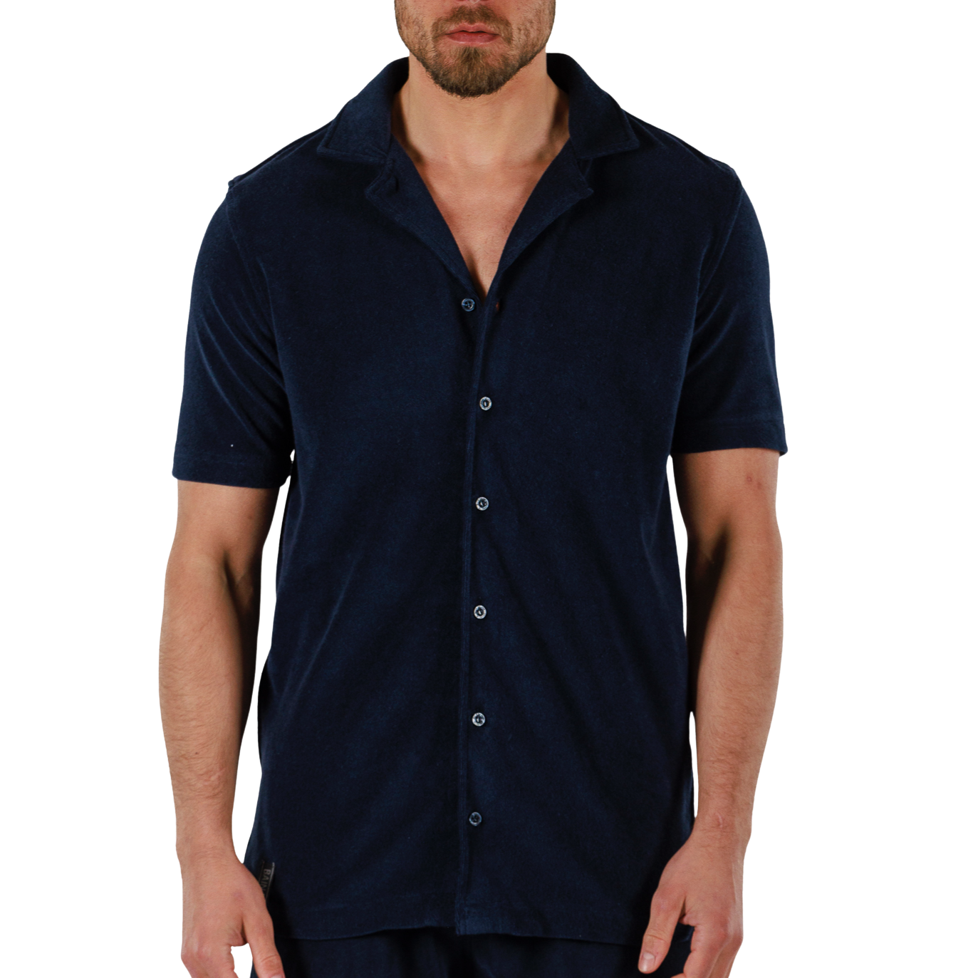 NAVY BLUE | BDM Towelling Shirt Short Sleeve