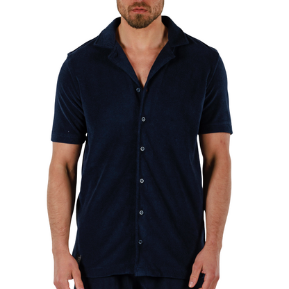 NAVY BLUE | BDM Towelling Shirt Short Sleeve