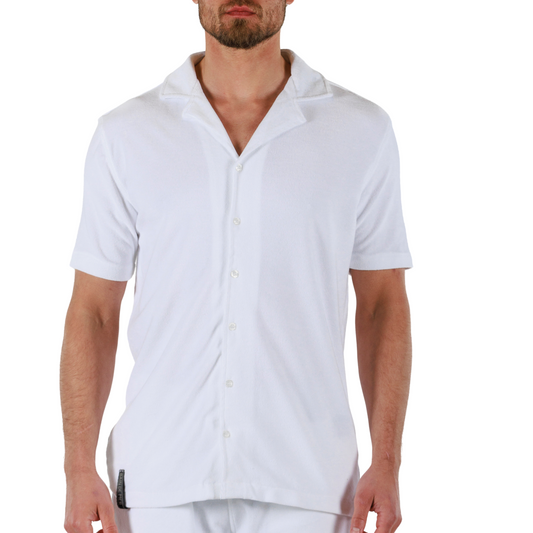 WHITE | BDM Towelling Shirt Short Sleeve