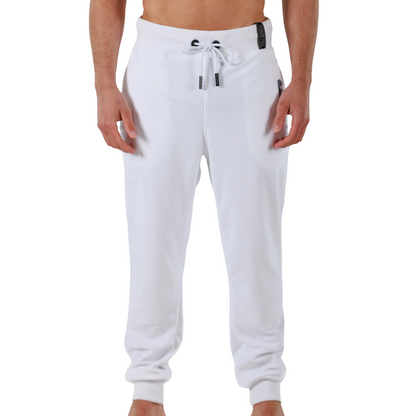 WHITE | BDM Towelling Joggers