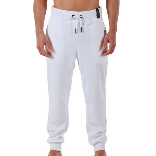 WHITE | BDM Towelling Joggers
