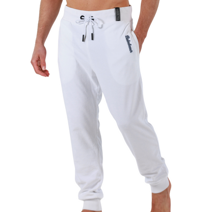 WHITE | BDM Towelling Joggers