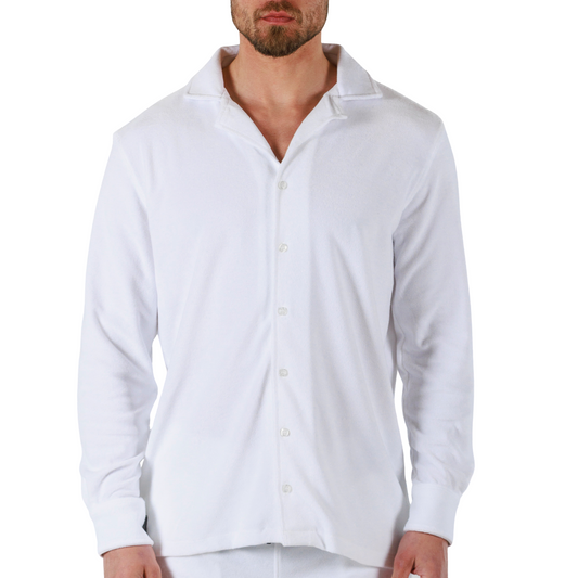 WHITE | BDM Towelling Shirt Long Sleeve