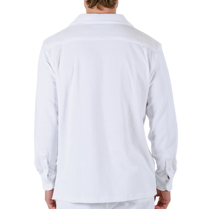 WHITE | BDM Towelling Shirt Long Sleeve