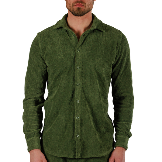 JACQUARD MILITARY GREEN | Shirt Long Sleeve