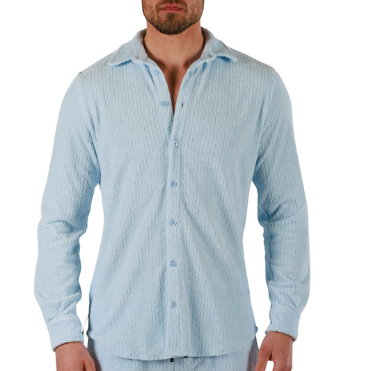 JACQUARD SKY BLUE | Shirt Long Sleeve