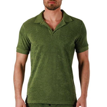 JACQUARD MILITARY GREEN | Polo