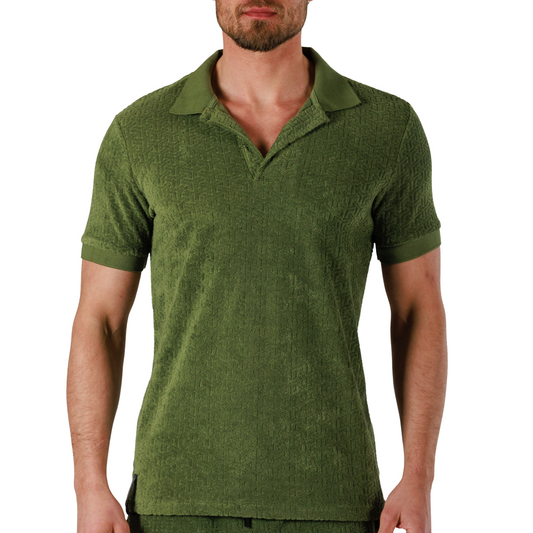 JACQUARD MILITARY GREEN | Polo