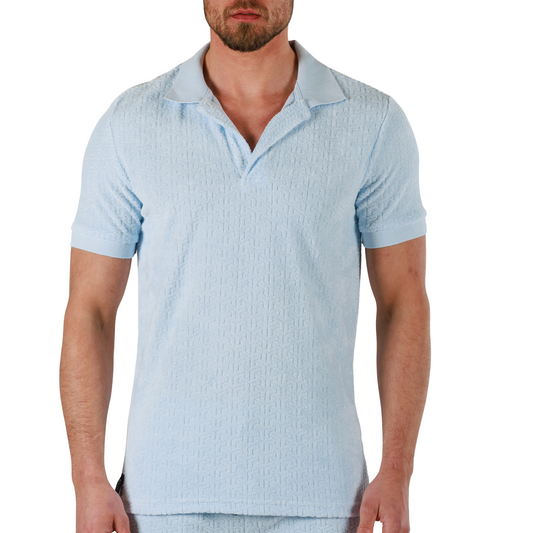 JACQUARD SKY BLUE | Polo