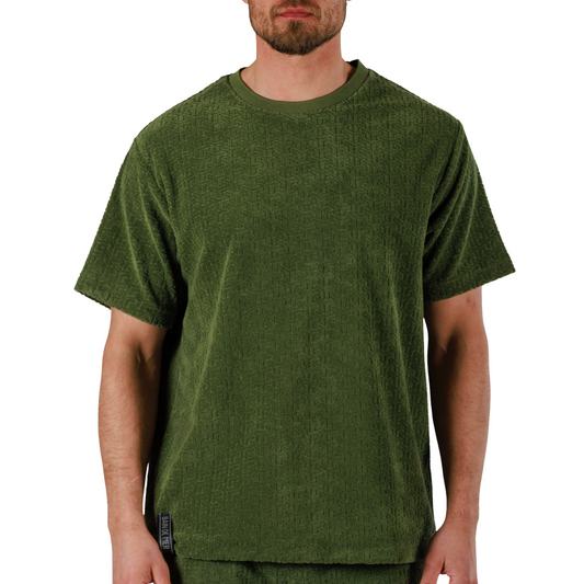 JACQUARD MILITARY GREEN | Oversize T-shirt