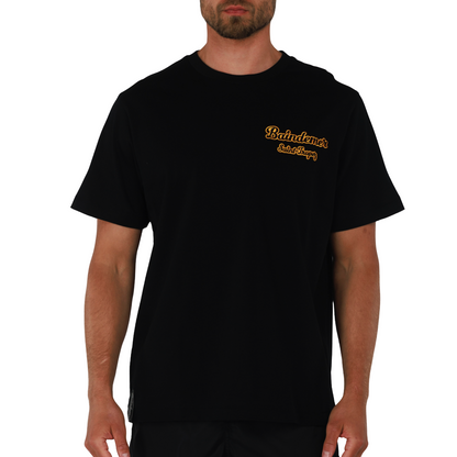 ALLARD BLACK | Mens Cotton Oversized T-Shirt BDM CLASSIC SMALL