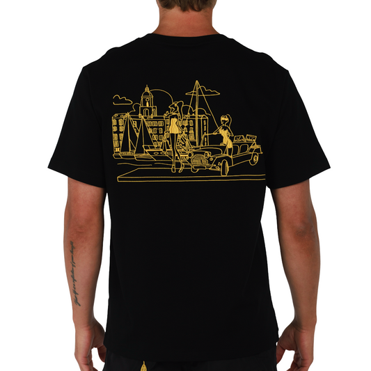 ALLARD BLACK | Mens Cotton Oversized T-Shirt BDM SAINT TROPEZ