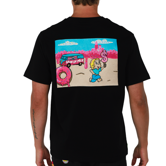 ALLARD BLACK | Mens Cotton Oversized T-Shirt CANDYLAND