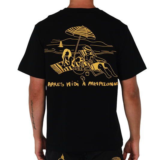 ALLARD BLACK | Mens Cotton Oversized T-Shirt PAMPELONNE