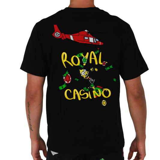 ALLARD BLACK | Mens Cotton Oversized T-Shirt ROYAL CASINO