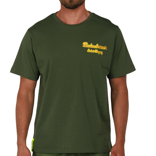 ALLARD MILITARY GREEN | Mens Cotton Oversized T-Shirt BDM CLASSIC SMALL