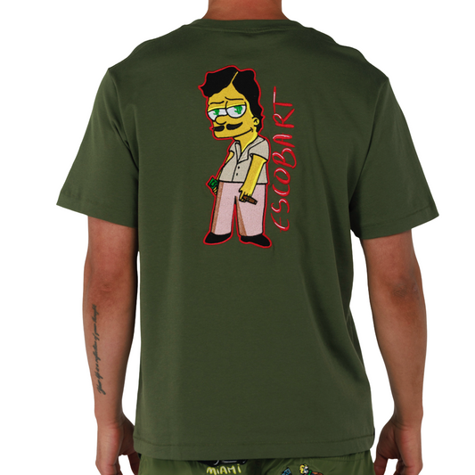ALLARD MILITARY GREEN | Mens Cotton Oversized T-Shirt BDM MARBELLA