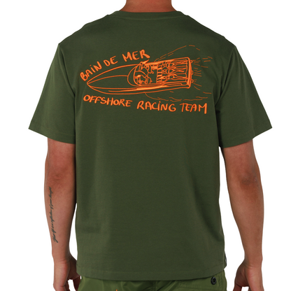 ALLARD MILITARY GREEN | Mens Cotton Oversized T-Shirt BDM OFFSHORE