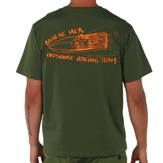 ALLARD MILITARY GREEN | Mens Cotton Oversized T-Shirt BDM OFFSHORE