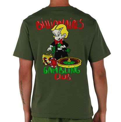 ALLARD MILITARY GREEN | Mens Cotton Oversized T-Shirt BILLIONAIRES CLUB