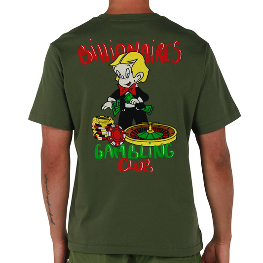 ALLARD MILITARY GREEN | Mens Cotton Oversized T-Shirt BILLIONAIRES CLUB