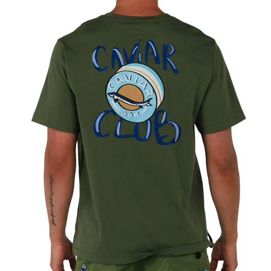 ALLARD MILITARY GREEN | Mens Cotton Oversized T-Shirt CAVIAR CLUB