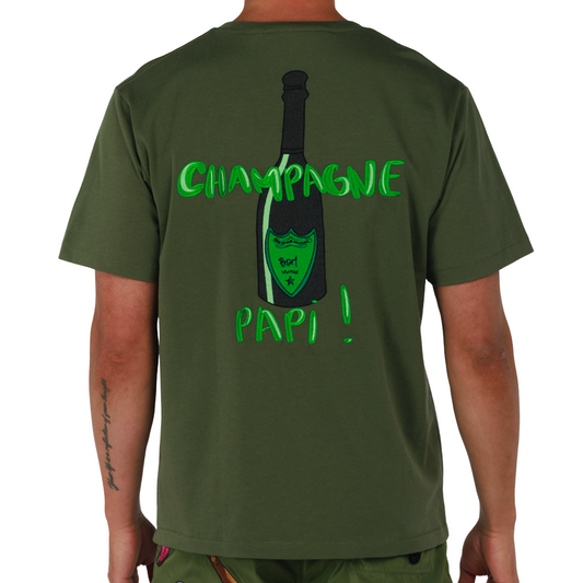 ALLARD MILITARY GREEN | Mens Cotton Oversized T-Shirt CHAMPAGNE PAPI