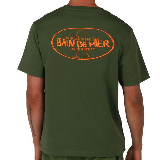 ALLARD MILITARY GREEN | Mens Cotton Oversized T-Shirt CHAMPION