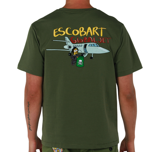 ALLARD MILITARY GREEN | Mens Cotton Oversized T-Shirt GLOBAL JET
