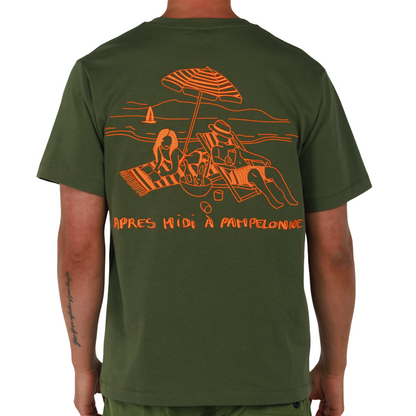 ALLARD MILITARY GREEN | Mens Cotton Oversized T-Shirt PAMPELONNE